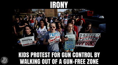 school walkout irony