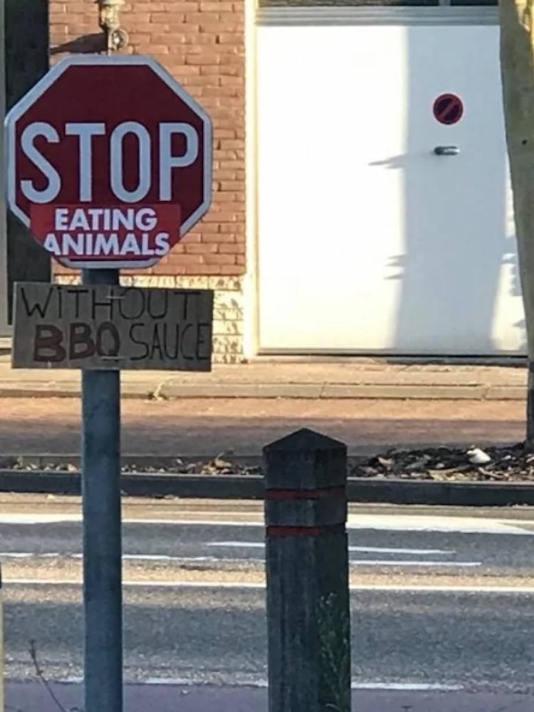 Stop eating animals without BBQ sauce