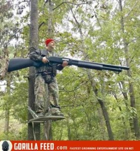 Giant shotgun cartoon