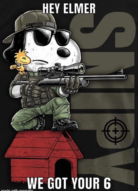 Hey Elmer, we got your 6 (Snipy cartoon)