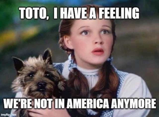 Toto, I have a feeling we're not in America Anymore.