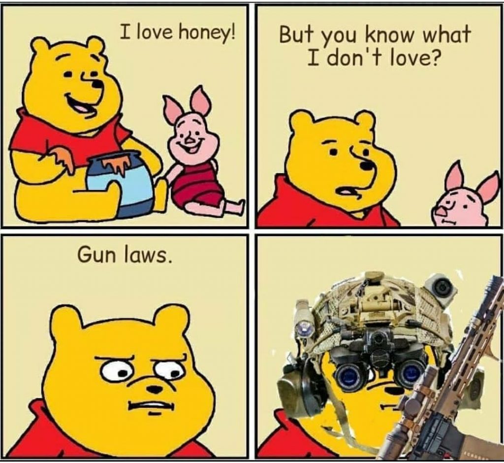 I don't love gun laws.