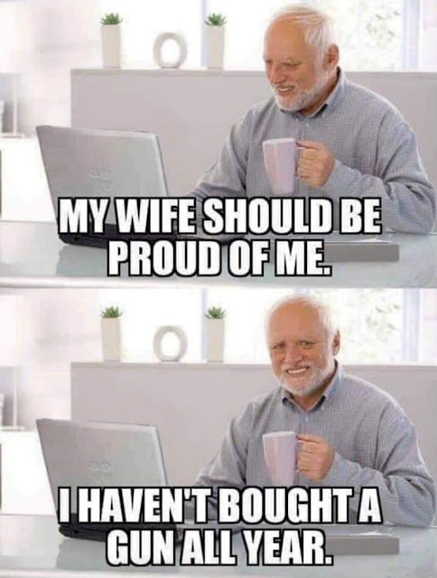 I haven't bought a gun all year!